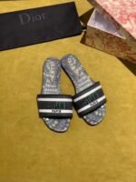 Christian Dior Dway Kaleidiorscopic Mule Sandals in Embroidered CottonSpring /Summer Collection Green /Black - Premium Quality Streetwear Sneaker - Image 10
