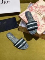 Christian Dior Dway Kaleidiorscopic Mule Sandals in Embroidered CottonSpring /Summer Collection Green /Black - Premium Quality Streetwear Sneaker - Image 8