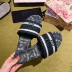 Christian Dior Dway Kaleidiorscopic Mule Sandals in Embroidered CottonSpring /Summer Collection Green /Black - Premium Quality Streetwear Sneaker - Image 3