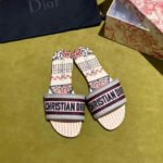 Christian Dior Dway Kaleidiorscopic Mule Sandals in EmbroideredPink/Burgundy - Premium Quality Streetwear Sneaker