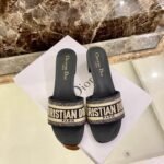 Christian Dior Dway Mules in Embroidered CottonSpring /Summer 2020 Collection. Navy Blue - Premium Quality Streetwear Sneaker - Image 2