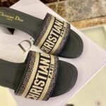 Christian Dior Dway Mules in Embroidered CottonSpring /Summer 2020 Collection. Navy Blue - Premium Quality Streetwear Sneaker - Image 6