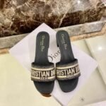 Christian Dior Dway Mules in Embroidered CottonSpring /Summer 2020 Collection. Navy Blue - Premium Quality Streetwear Sneaker - Image 11