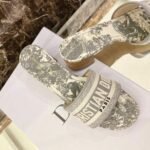 Christian Dior Dway Mules in Embroidered CottonSpring /Summer Collection Grey - Premium Quality Streetwear Sneaker - Image 8