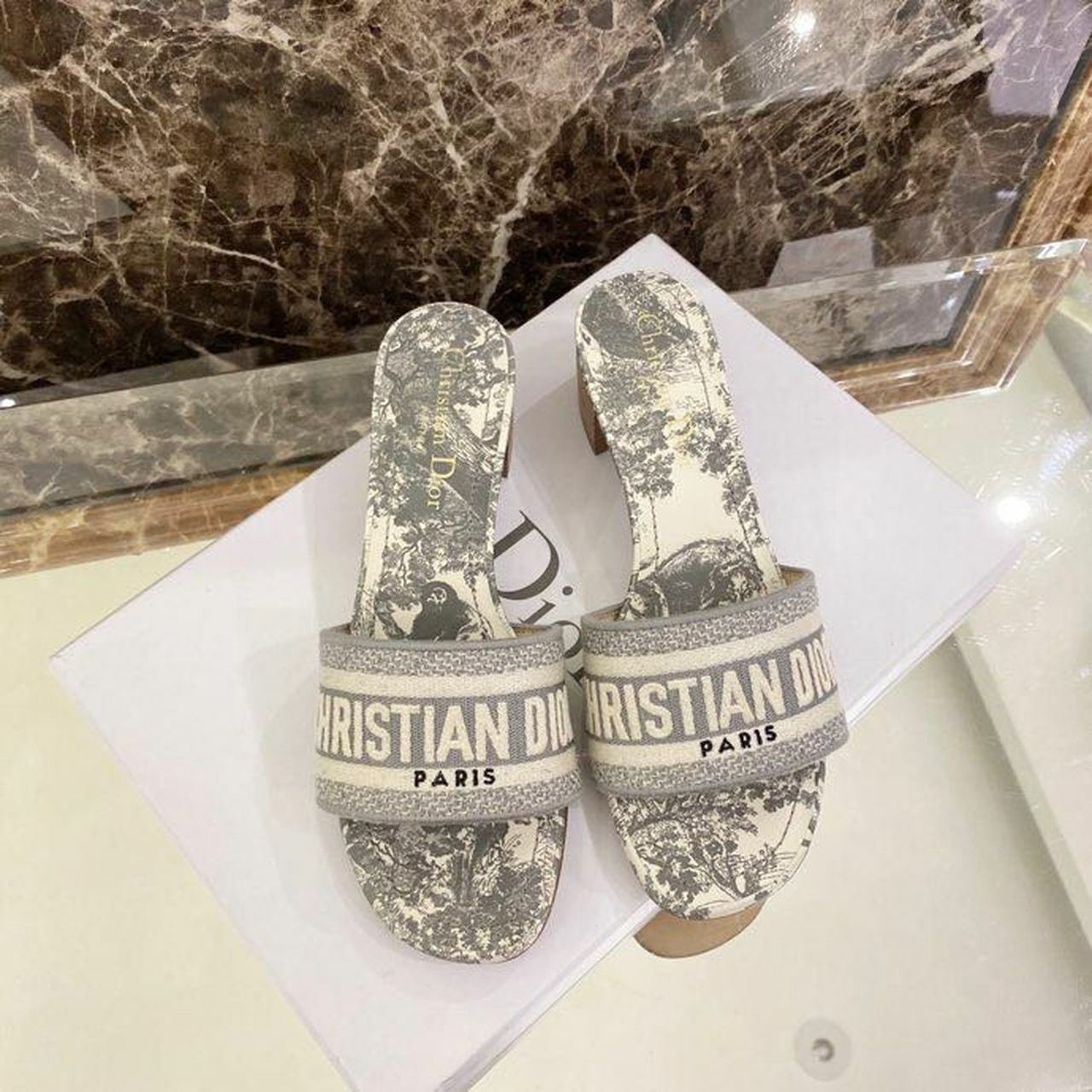 christian-dior-dway-mules-in-embroidered-cottonspring-summer-collection-grey-cecgw.jpg Christian Dior Dway Mules in Embroidered CottonSpring /Summer Collection Grey - Premium Quality Streetwear Sneaker - Image 1