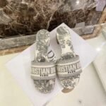 Christian Dior Dway Mules in Embroidered CottonSpring /Summer Collection Grey - Premium Quality Streetwear Sneaker - Image 11