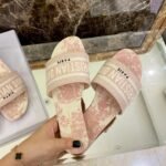 Christian Dior Dway Sandals in Embroidered CottonSpring /Summer 2020 Collection. Light Pink - Premium Quality Streetwear Sneaker - Image 9