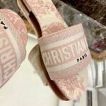 Christian Dior Dway Sandals in Embroidered CottonSpring /Summer 2020 Collection. Light Pink - Premium Quality Streetwear Sneaker - Image 6