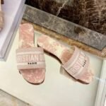 Christian Dior Dway Sandals in Embroidered CottonSpring /Summer 2020 Collection. Light Pink - Premium Quality Streetwear Sneaker - Image 3