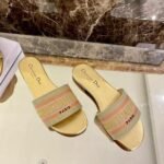Christian Dior Dway Sandals in Embroidered CottonSpring /Summer Collection Gold - Premium Quality Streetwear Sneaker