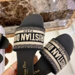 Christian Dior Dway Sandals in Embroidered CottonSpring/Summer 2020 Collection. Black - Premium Quality Streetwear Sneaker - Image 9