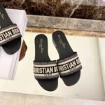 Christian Dior Dway Sandals in Embroidered CottonSpring/Summer 2020 Collection. Black - Premium Quality Streetwear Sneaker