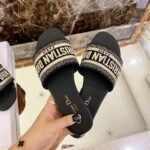 Christian Dior Dway Sandals in Embroidered CottonSpring/Summer 2020 Collection. Black - Premium Quality Streetwear Sneaker - Image 5