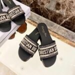 Christian Dior Dway Sandals in Embroidered CottonSpring/Summer 2020 Collection. Black - Premium Quality Streetwear Sneaker - Image 4