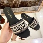 Christian Dior Dway Sandals in Embroidered CottonSpring/Summer 2020 Collection. Black - Premium Quality Streetwear Sneaker - Image 6