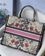 Christian Dior Large Dior Book Tote Flowers Embroidery For Women 16.5in/42cm CD M1286ZRIW - Premium Quality Streetwear Sneaker - Image 8