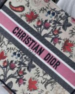 Christian Dior Large Dior Book Tote Flowers Embroidery For Women 16.5in/42cm CD M1286ZRIW - Premium Quality Streetwear Sneaker - Image 5