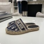 Christian Dior Oblique Slide On EspadrillesSpring /Summer 2020 Collection. Blue - Premium Quality Streetwear Sneaker