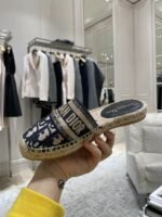 Christian Dior Oblique Slide On EspadrillesSpring /Summer 2020 Collection. Blue - Premium Quality Streetwear Sneaker - Image 7
