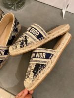 Christian Dior Tiger Toile de Jouy Espadrille MulesSpring /Summer 2020 Collection. Navy /Beige - Premium Quality Streetwear Sneaker - Image 6