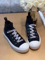 Christian Dior Walk'n'Dior Technical Knit Oblique Mid-Top Sneaker Spring /Summer Collection Black - Premium Quality Streetwear Sneaker - Image 9