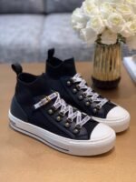 Christian Dior Walk'n'Dior Technical Knit Oblique Mid-Top Sneaker Spring /Summer Collection Black - Premium Quality Streetwear Sneaker
