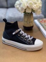 Christian Dior Walk'n'Dior Technical Knit Oblique Mid-Top Sneaker Spring /Summer Collection Black - Premium Quality Streetwear Sneaker - Image 3