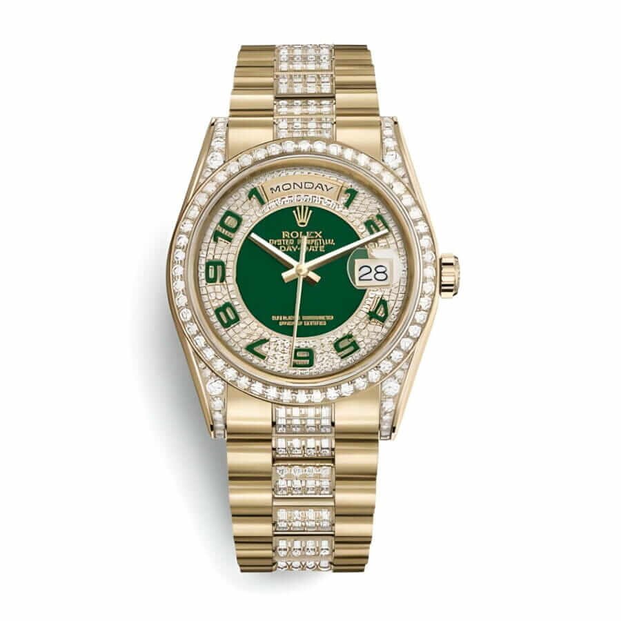 rolex-1-1-1.jpg Rolex Day-Date 118348 "Iced Out" Deluxe Clone 1:1 - Image 1