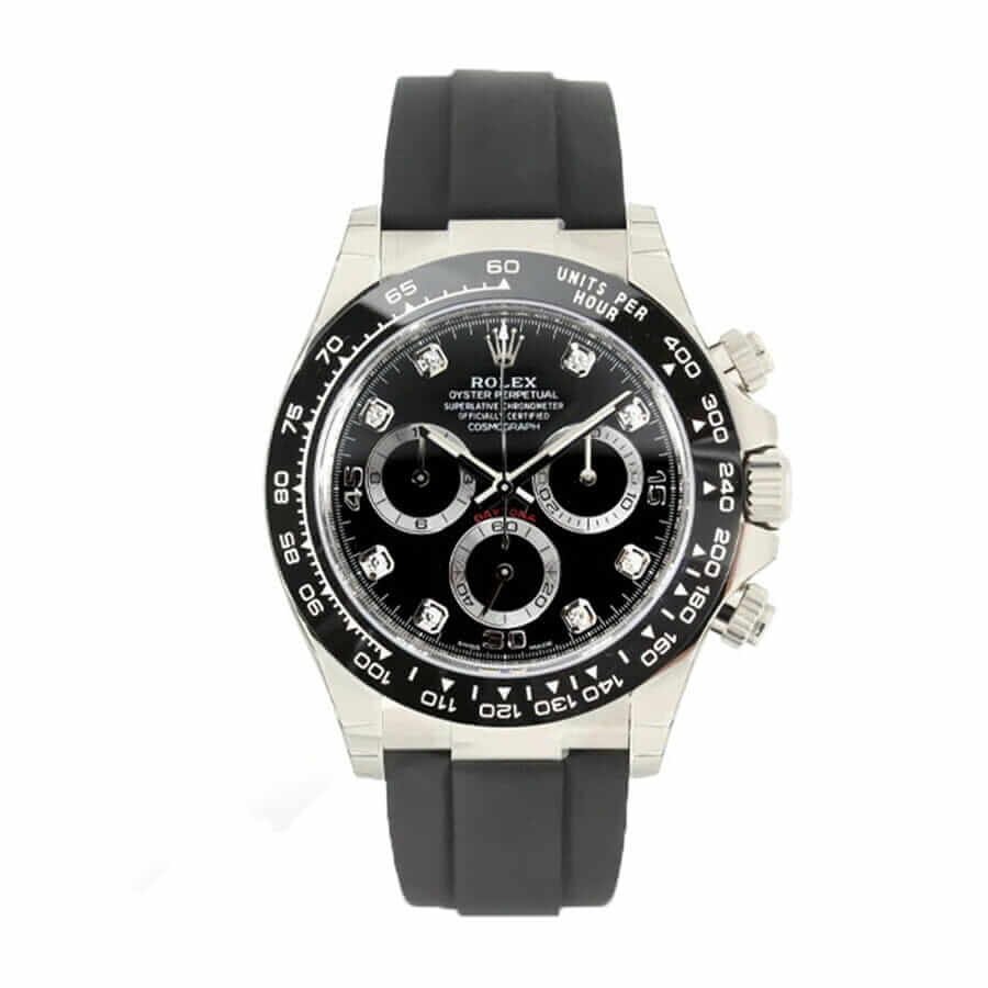 rolex-cosmograph-daytona-black-steel-dial-116519ln.jpg Rolex Daytona Cosmograph 116519LN "Oysterflex" 1:1 Clone Edition - Image 1