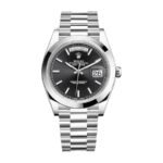 Rolex Day-Date 228206 "Black Diagonal Dial" Premium Copy 1:1