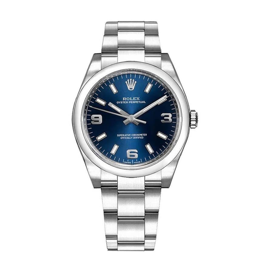 rolex-oyster-perpetual-blue-dial-steel-114200-replica.jpg Rolex Air-King 114200-0014 "Blue Dial" Premium Clone - Image 1